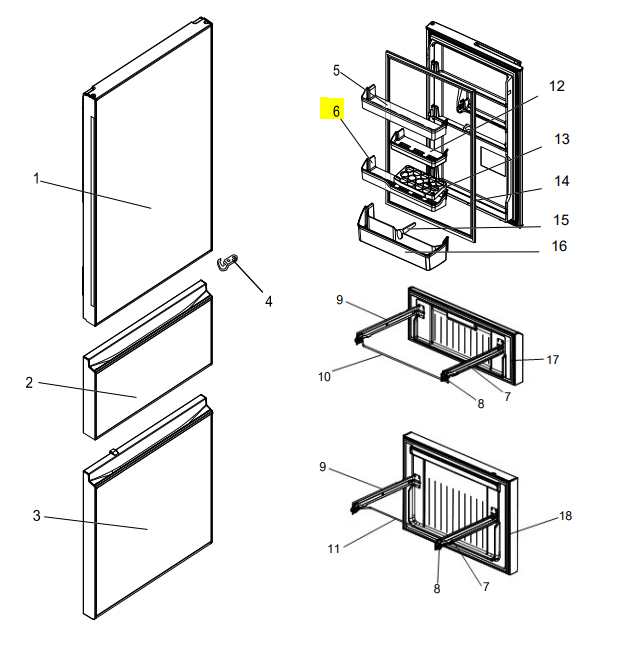 KIEDJ8118 MITSUBISHI ELEC FRIDGE POCKET LARGE with SLOPE-