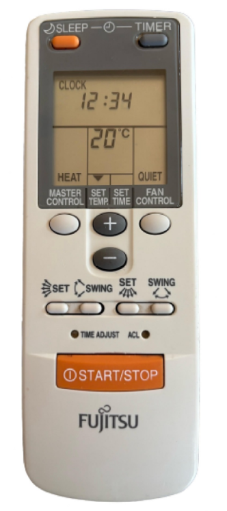 9371190112 FUJITSU AIRCON REMOTE CONTROL (AR-JW11)-GENUINE-AWT18/24/30