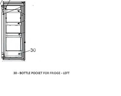 KIEV95124 MITSUBISHI ELEC FRIDGE BOTTOM BOTTLE POCKET LH
