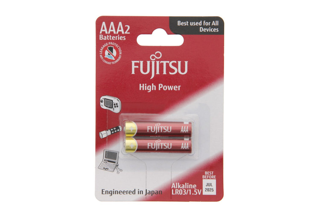 RL081 FUJITSU 1.5V AAA SIZE ALKALINE BATTERY 2 PACK