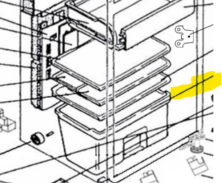 KIEV80405 MITSUBISHI ELEC FRIDGE CRISPER