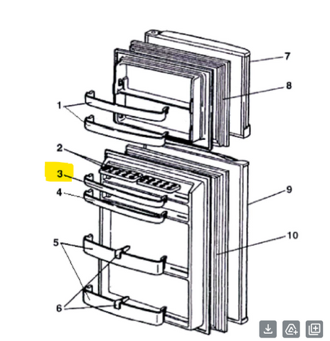 KIEV80118 MITSUBISHI ELEC FRIDGE POCKET/SHELF-MR-FT35EH-SW-C,MR-FT46EH-C,MR-FT51EH