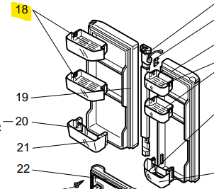 M20VN7120 MITSUBISHI ELEC FRIDGE ADJUSTABLE POCKET (LARGE)-MR-EX655W-N-A