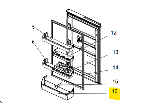 KIEDJ8124 MITSUBISHI ELEC FRIDGE DOOR BOTTOM BOTTLE SHELF-MR-CX492EP