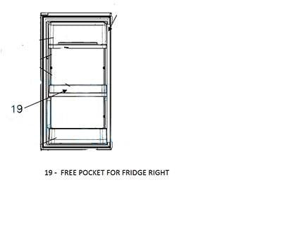 KIEV94120 MITSUBISHI ELEC FRIDGE DOOR POCKET R/H