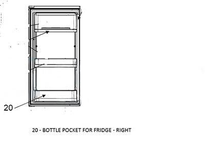 KIEV94124 MITSUBISHI ELEC FRIDGE LARGE BOTTLE POCKET-R/H