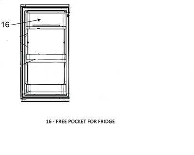 KIEV94192 MITSUBISHI ELEC FRIDGE FREEZER POCKET COVER